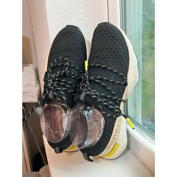 Sorel Kinetic Impact Lace Sneakers in Black Tan and Chartreuse Women’s Size 8.5 - Picture 8 of 12